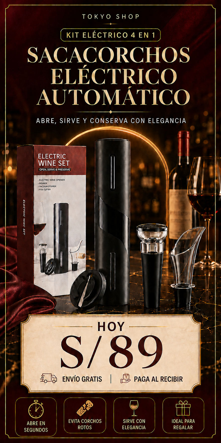 Sacacorcho Eléctrico