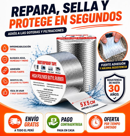 🛡️💧 PACK DE 03 CINTAS DE BUTILO IMPERMEABLE PREMIUM 🔥🏠