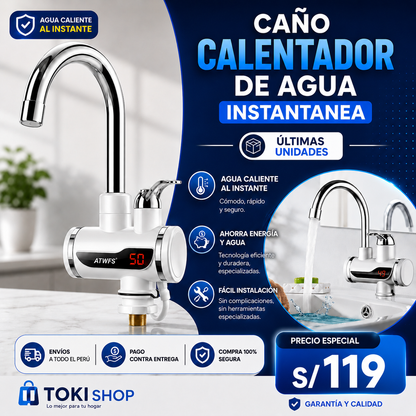 🚿🔥 CAÑO CALENTADOR DE AGUA INSTANTANEA – AGUA CALIENTE EN SEGUNDOS